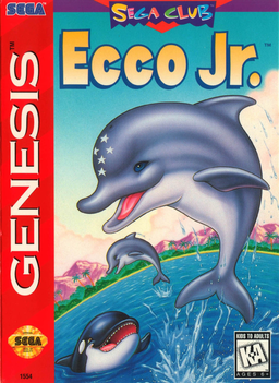 Ecco Jr. box art for Sega Mega Drive